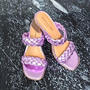 BRAND NEW ROCK&CANDY BY ZIGI DOUBLE BRAIDED STRAPS LOW BLOCK-HEEL SANDAL G1